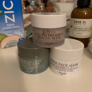 travel size of 3 Fresh masks
